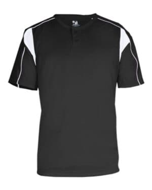 BLACK/ WHITE Alleson athletic 2937 youth b-core pro placket jersey