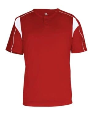 RED/ WHITE Alleson athletic 2937 youth b-core pro placket jersey