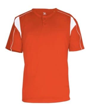 BURNT ORANGE/ WHITE Alleson athletic 7937 b-core pro placket jersey
