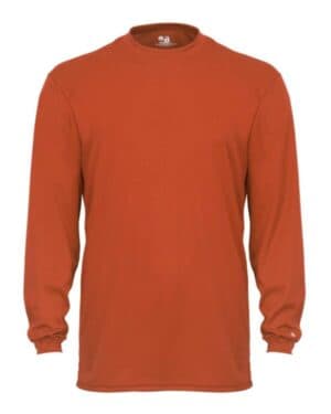 BURNT ORANGE Badger 4104 b-core long sleeve t-shirt