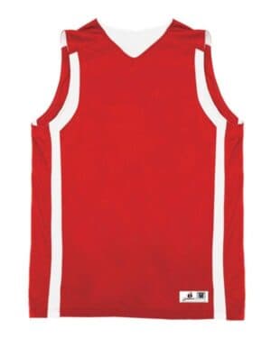 RED/ WHITE Alleson athletic 8551 b-core b-slam reversible tank top
