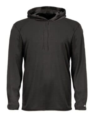 BLACK Badger 4105 b-core hooded long sleeve t-shirt