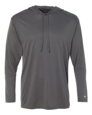Badger 4105 b-core hooded long sleeve t-shirt