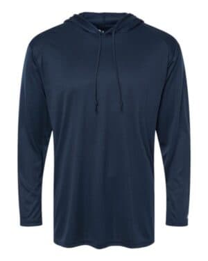 NAVY Badger 4105 b-core hooded long sleeve t-shirt
