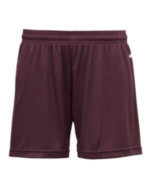 MAROON Badger 4116 women's b-core 5 inseam shorts