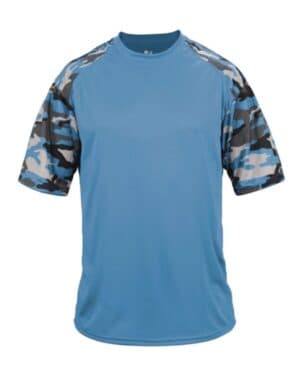 COLUMBIA BLUE/ COLUMBIA BLUE CAMO Badger 4141 camo sport t-shirt
