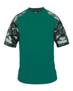 FOREST/ FOREST CAMO Badger 4141 camo sport t-shirt