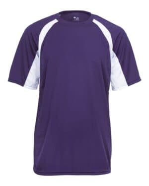 PURPLE/ WHITE Badger 4144 b-core hook t-shirt