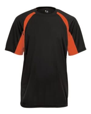 BLACK/ BURNT ORANGE Badger 4144 b-core hook t-shirt
