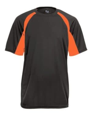 GRAPHITE/ SAFETY ORANGE Badger 4144 b-core hook t-shirt