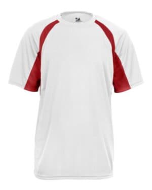 WHITE/ RED Badger 4144 b-core hook t-shirt