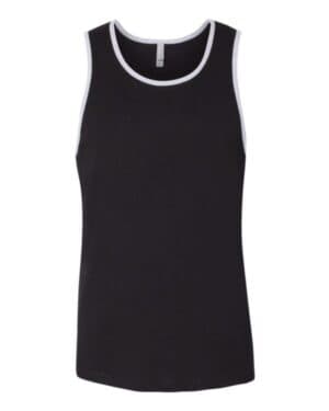 BLACK/ HEATHER GREY Next level 3633 cotton muscle tank