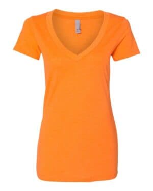 ORANGE Next level 6640 womens cvc deep v-neck t-shirt