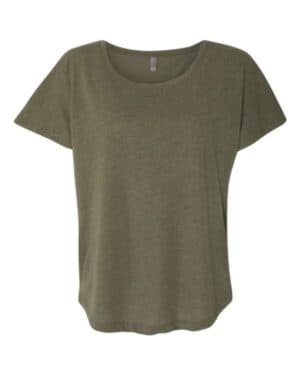 MILITARY GREEN Next level 6760 womens triblend dolman t-shirt