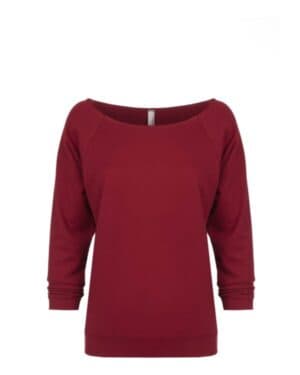 CARDINAL 6951 women's terry raw edge three-quarter sleeve raglan