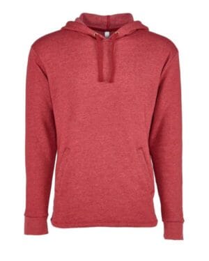 HEATHER CARDINAL Next level 9300 malibu welt pocket hoodie
