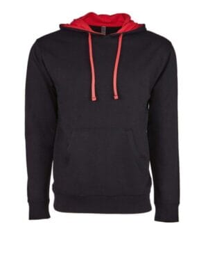 BLACK/ RED Next level 9301 laguna hoodie