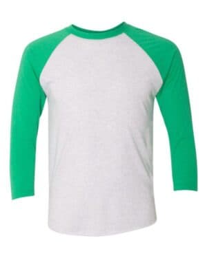 ENVY SLEEVES/ HEATHER WHITE BODY Next level 6051 triblend three-quarter raglan t-shirt