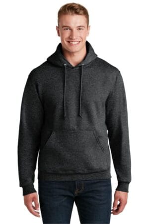 BLACK HEATHER 4997M jerzees super sweats nublend-pullover hooded sweatshirt