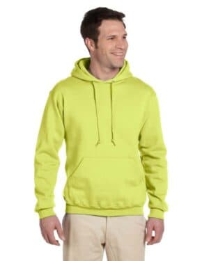 SAFETY GREEN 4997 adult super sweats nublend fleece pullover hooded sweatshirt