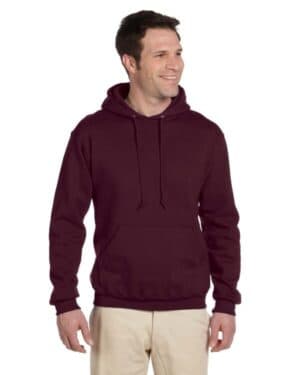 MAROON 4997 adult super sweats nublend fleece pullover hooded sweatshirt