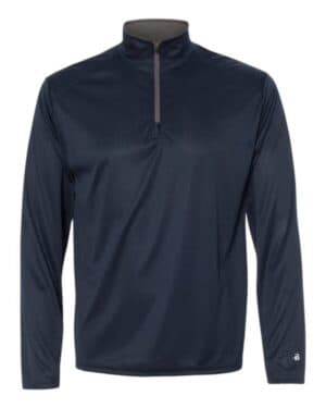 NAVY/ GRAPHITE Badger 4102 b-core quarter-zip pullover