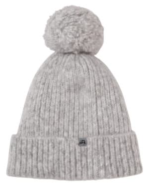 GREY HEATHER J america 5009JA swap-a-pom knit hat