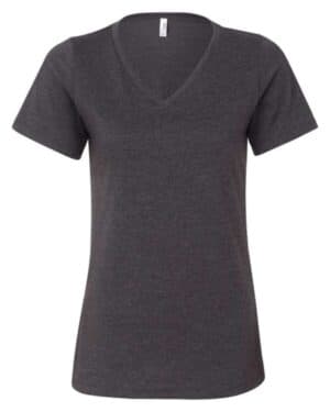 DARK GREY HEATHER Bella canvas 6405CVC women's relaxed heather cvc v-neck tee
