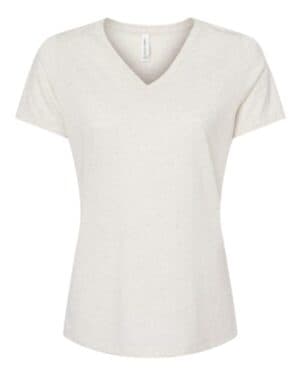 OATMEAL TRIBLEND 6415 women's relaxed triblend short sleeve v-neck tee