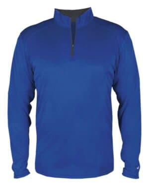 ROYAL/ GRAPHITE Badger 2102 youth b-core quarter-zip pullover