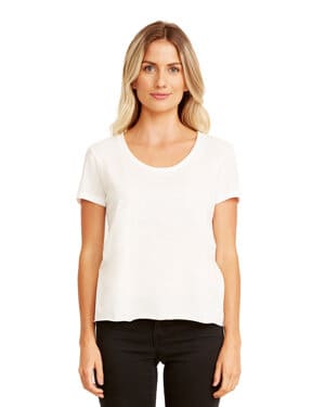 WHITE Next level apparel 5030 ladies' festival scoop