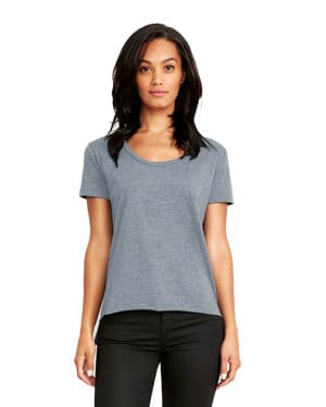 STONEWASH DENIM Next level apparel 5030 ladies' festival scoop