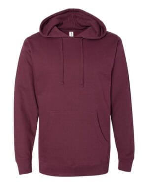 MAROON Independent trading co SS4500 midweight hooded sweatshirt
