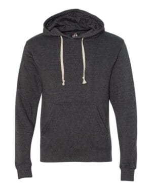 BLACK TRIBLEND J america 8871 triblend fleece hooded sweatshirt
