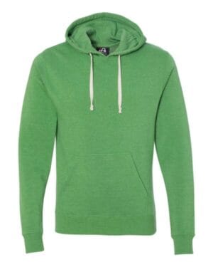 GREEN TRIBLEND J america 8871 triblend fleece hooded sweatshirt