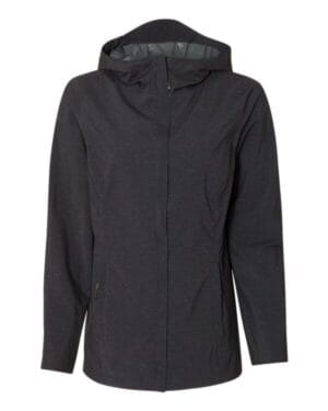 BLACK MELANGE Weatherproof 17604W women's 32 degrees mlange rain jacket