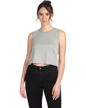 HEATHER GRAY Next level apparel 5083 ladies' festival cropped tank