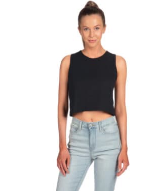 BLACK Next level apparel 5083 ladies' festival cropped tank