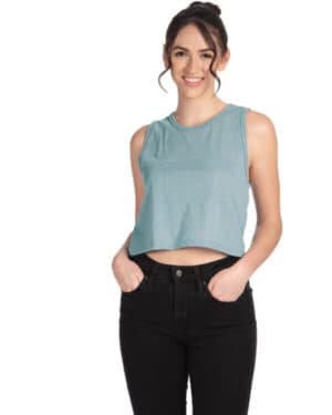 STONEWASH DENIM Next level apparel 5083 ladies' festival cropped tank