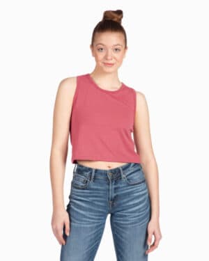 SMOKED PAPRIKA Next level apparel 5083 ladies' festival cropped tank