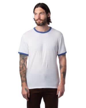 WHITE/ VNT ROY Alternative 5103BP unisex keeper ringer t-shirt