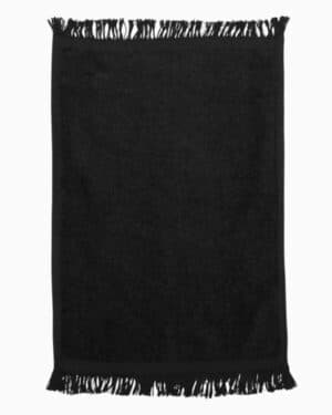BLACK Q-tees T100 fringed fingertip towel