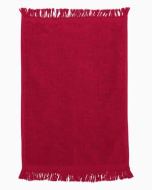 RED Q-tees T100 fringed fingertip towel