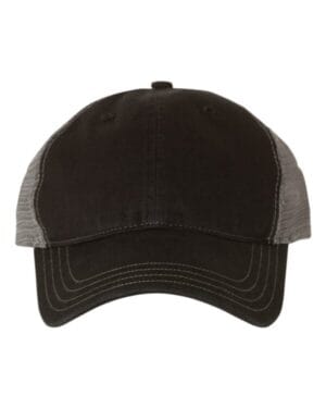 BLACK/ CHARCOAL Richardson 111 garment-washed trucker cap