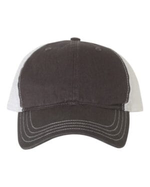 CHARCOAL/ WHITE Richardson 111 garment-washed trucker cap