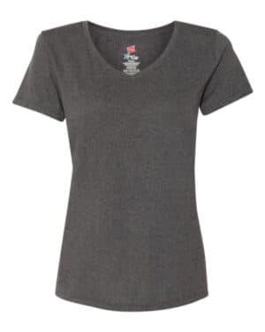 SLATE TRIBLEND Hanes 42VT perfect-t womens triblend v-neck t-shirt