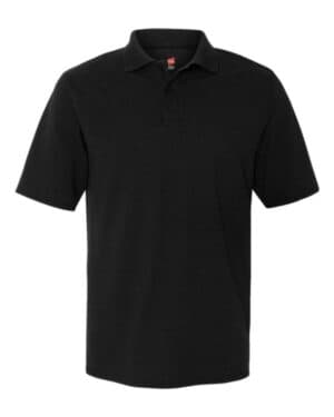 BLACK Hanes 055P piqu polo