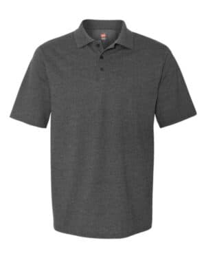 CHARCOAL HEATHER Hanes 055P piqu polo
