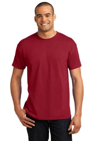 DEEP RED 5170 hanes-ecosmart 50/50 cotton/poly t-shirt