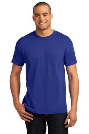 DEEP ROYAL 5170 hanes-ecosmart 50/50 cotton/poly t-shirt